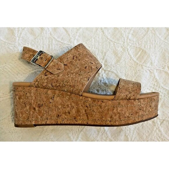 Corso Como Fairen Platform Wedge Natural Cork Sandal - 8.5M - Picture 1 of 11